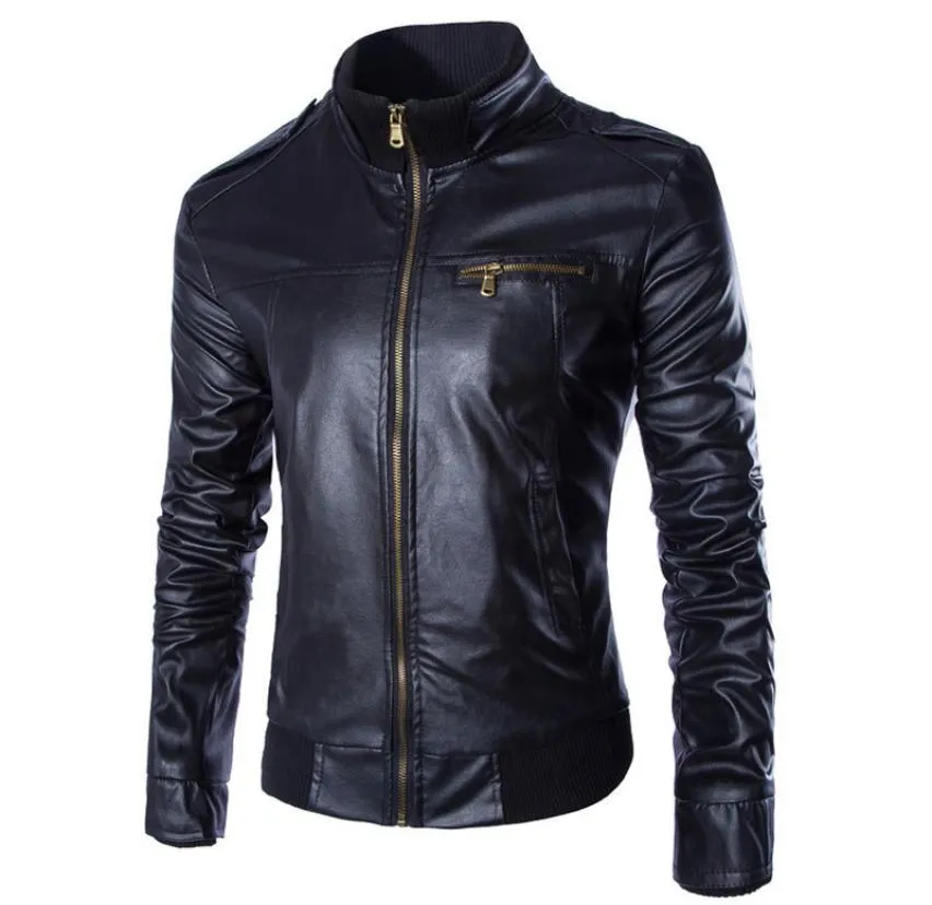 Hele nieuwe pu lederen jas mannen blouson moto cuir heren winddichte motorfiets fietsjack Jaqueta de couro veste cuir homme y06337046