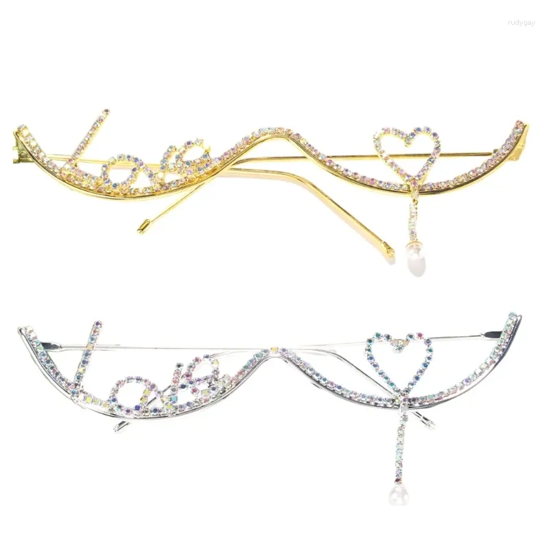 Sunglasses Frames Eyewear Frame Letter LoveFace Glasses Decorative Face Jewelry Dance Prom Decoration Women Accessories