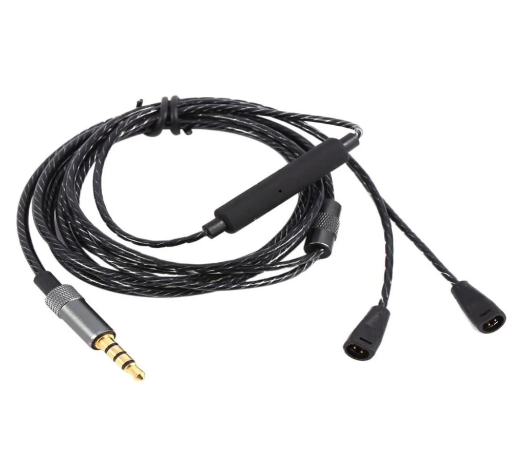 Vervangende audiokabel koord 35 mm aansluiting met volumeregelingshoofdtelefoonkabel voor IE8 IE80 IE8008262772