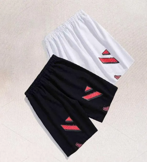 2022 Summer Fashion Brand Style White Cartoon Shorts Loose Casual Men's and Women's Love Pants gym1424436