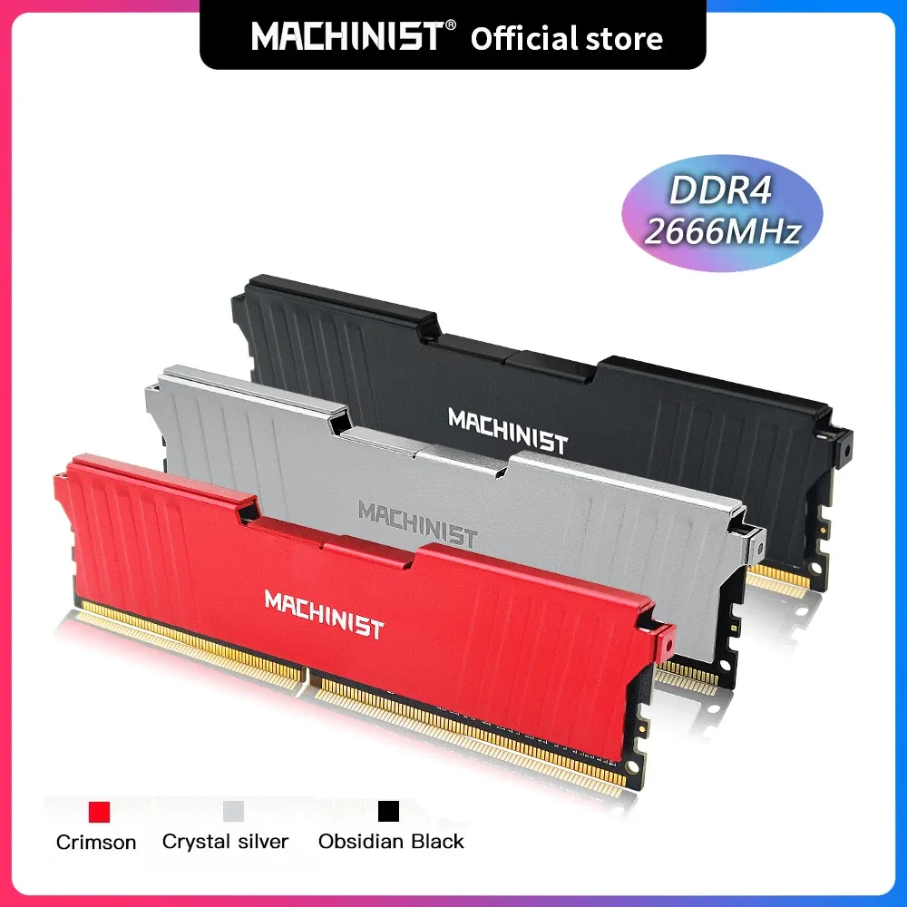 Rams -Maschinist DDR4 RAM 8 GB 16 GB 2133HMZ 2666HMZ 3200 MHz Desktop -Speicher mit Kühlkörper DDR4 RAM PC DIMM für alle Motherboards