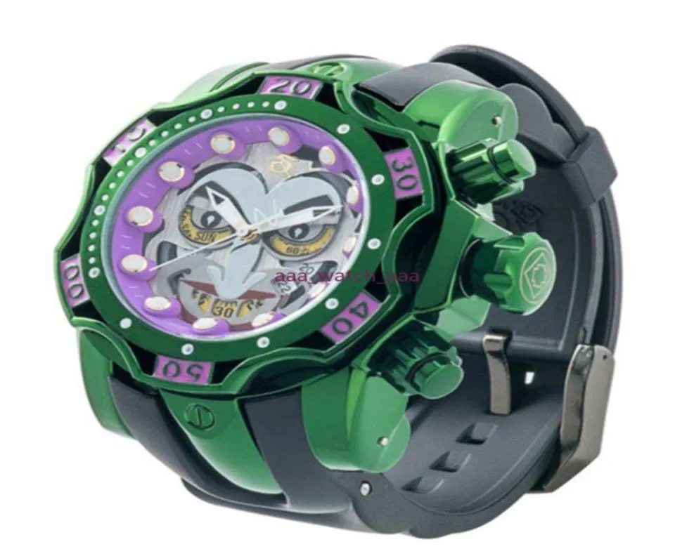Nuevo estilo Joker Rotating Dial Super CALIDAD Men mira tungsten acero multifunción multicia pulsera Wallwatch8493383