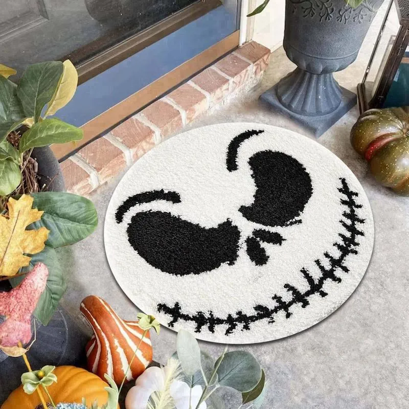 Carpets Halloween Christmas Decoration Scary Plush Carpet Front Door Mat Water Absorption Rug For Indoor Bathroom Bedroom Home Decor