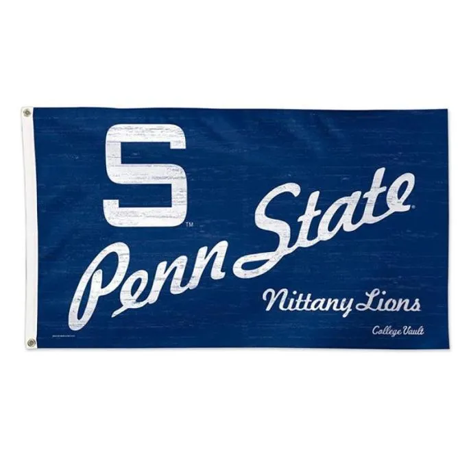 Penn State University REMBACK Vintage 3x5 Bandeira da faculdade de 3x5 pés de impressão digital ao ar livre ou interna Banner e bandeiras Whole9044218