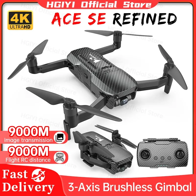 ドローンハブサンエースSE R GPS DRONE 4K PROFESJONALNE 5G WIFI 9KM 3 OSI KAMERA KARDANOWA BEZSZCZZOTKOWY SILNIK HELIKOPTER RC QUADCOPTER'S POST