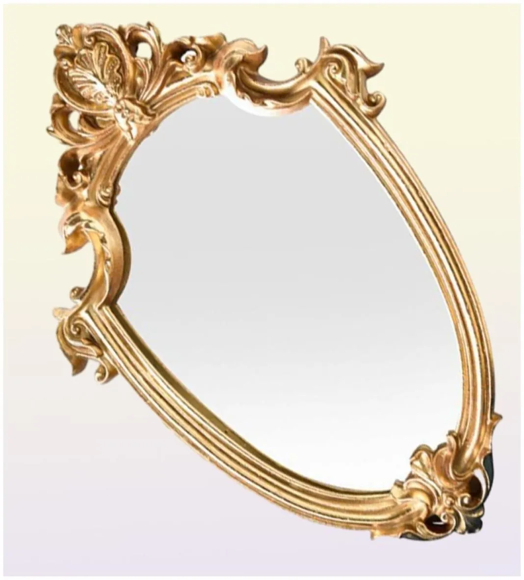 Miroirs miroir vintage exquis maquillage de salle de bain mur de salle de bain suspendu pour femme dame décorative de décoration intérieure 1935583