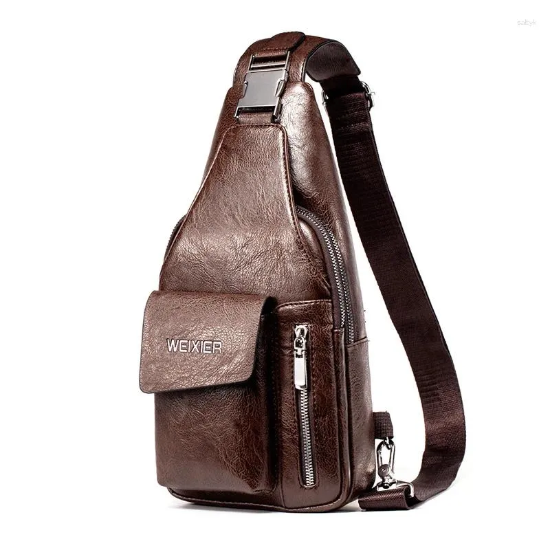 BACKPACK Brand 2024 Uomini di alta qualità PU PULLA PETTA PACCHIA VINTAGE PACCHETTO PACCHETTO PACCHIARE Viaggiata Cross Body Grollo per la spalla Messenger