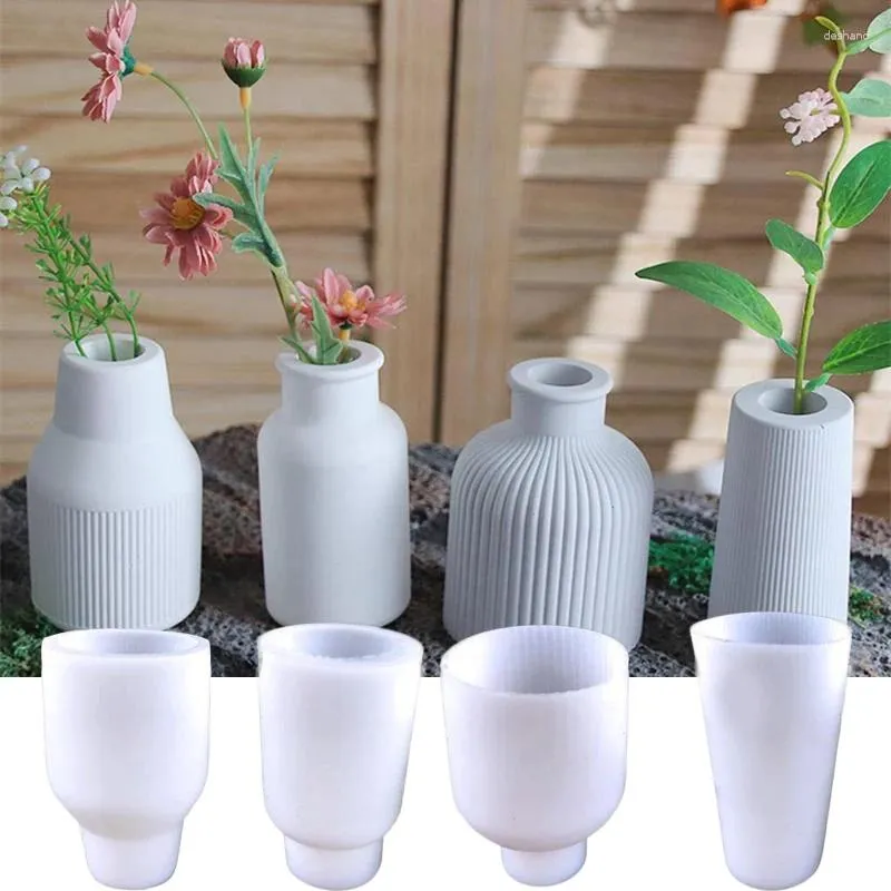Vaser vas silikon mögel blomma potten gipslim gör heminredning