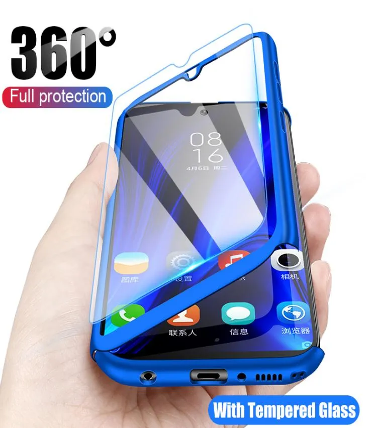 Case de luxe 360 pour Samsung Galaxy A21S A11 A31 A51 A71 A10 A10S A10E A20 A30 A30S A40 A50 A60 A70 Full Body Protection PC Cover4988943