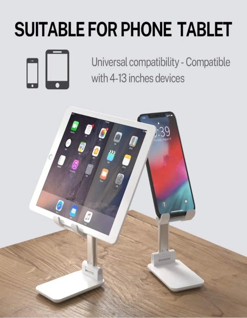 Держатель подставки для складного настольного телефона для iPhone iPad Universal Portable Foldable Extend Metal Desktop Table Table Stand7864173