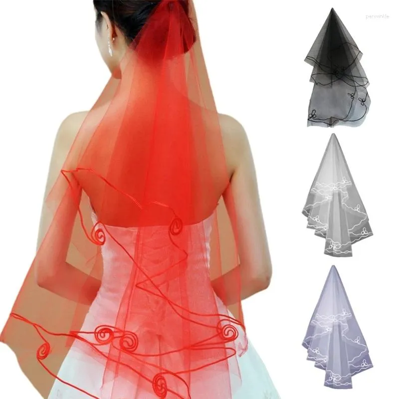 Party Supplies Romantic Wedding Bridal Veil Multi Color Bride Long Tulle Hair Accessories For Women Bridesmaid
