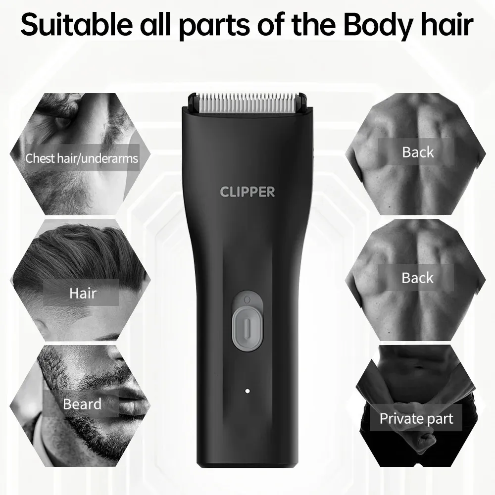 Electric Razor For Balls Body Groomer For Men, Painless Pube Shaver ...