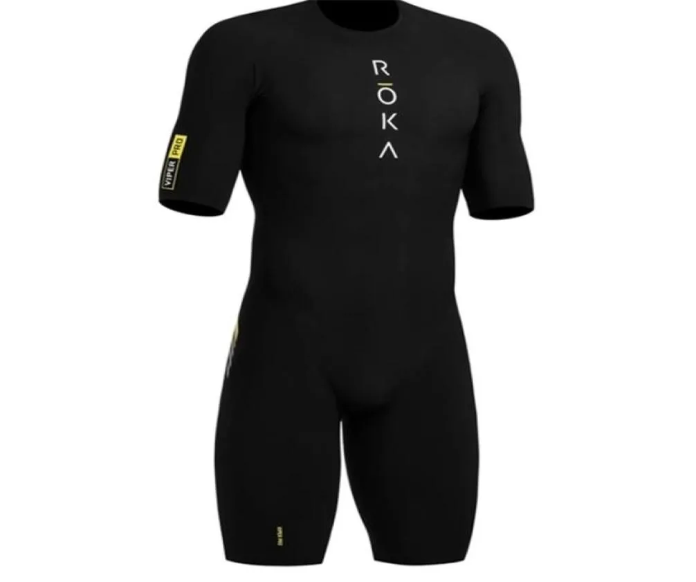 Roka Back Zipper Mens Cicling Skinsuit Triathlon Trisuit Specidesuita a manica corta Maillot Ciclismo Abbigliamento da corsa 2206207383710