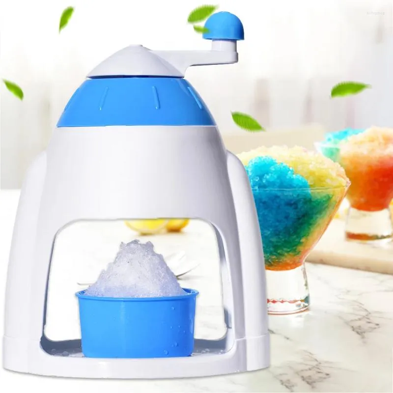 Mugs Ice Crusher Snow Cone Machine Manual Hand Cranked Shaver To Prepare Slushies