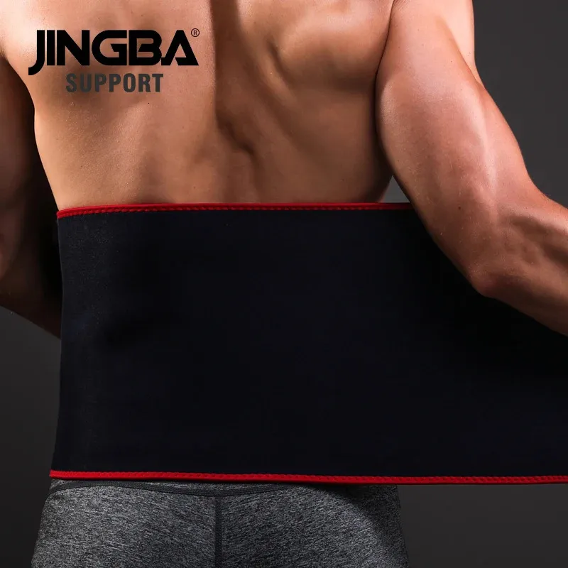 JINGBA SUPPORT Fitness belt waist support Mens Sweat belt waist trainer Women waist trimmer Weight Loss slimming belt neoprene 240412