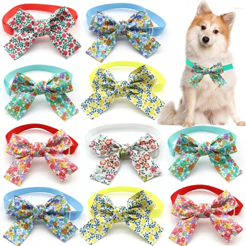 Собачья одежда 20 аксессуаров для маленьких собак галстук -галстук галстук галстук галстук с воротником цветочного стиля