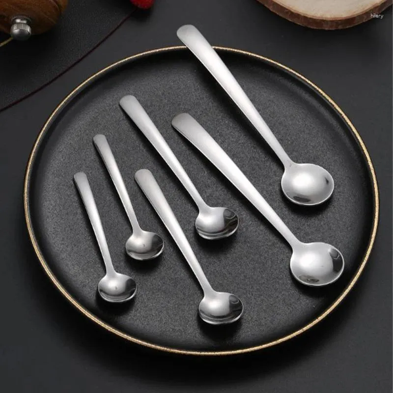 Skedar 1 PC -spade rostfritt stål teskedar kreativt kaffesked för glass dessert skopa bordsartiklar