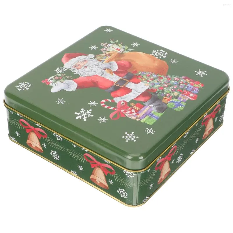 Opslagflessen cookie potten deksels blik tinplate case container doos xmas kerst candy cadeauhouder containers