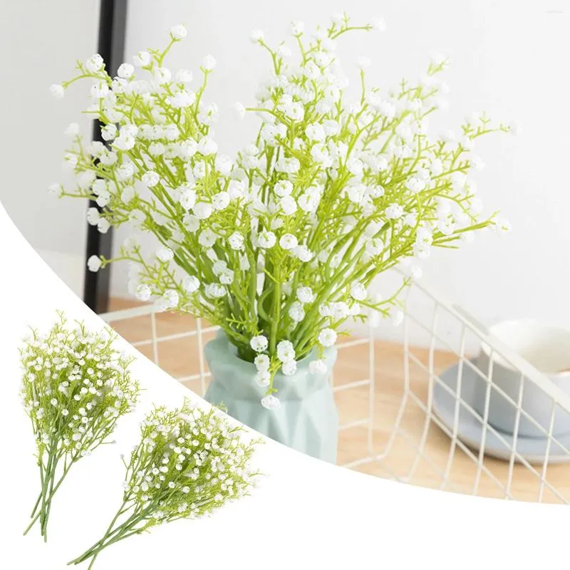 Dekorative Blumen 9pcs kleines frisches Wohnzimmer Home Blumenarrangement Vollstare Hochzeitsdekoration Plastik Künstlicher Strauß