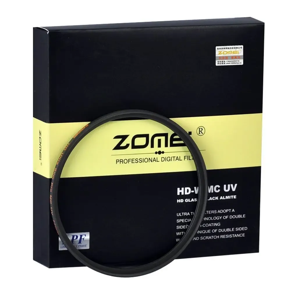 ملحقات Zomei مرشح الكاميرا Ultra Slim HD MC UV Filtro 40.5/49/52/55/58/62/67/72/77/82mm 18 طبقة متعددة لـ Canon Nikon Sony