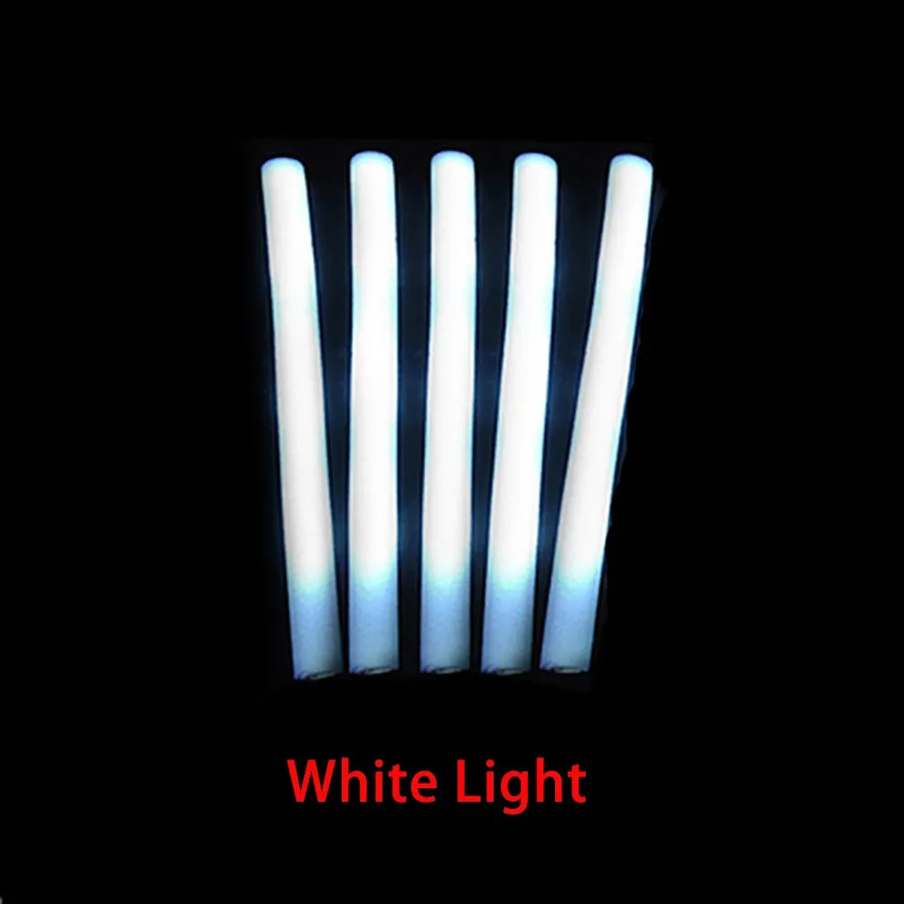 Оболочные белые светодиодные светильники RGB Glow Foam Stick Tube Tube Dark Light День рождения Свадебные вечеринки 15 30 50 60 Пакет 240401