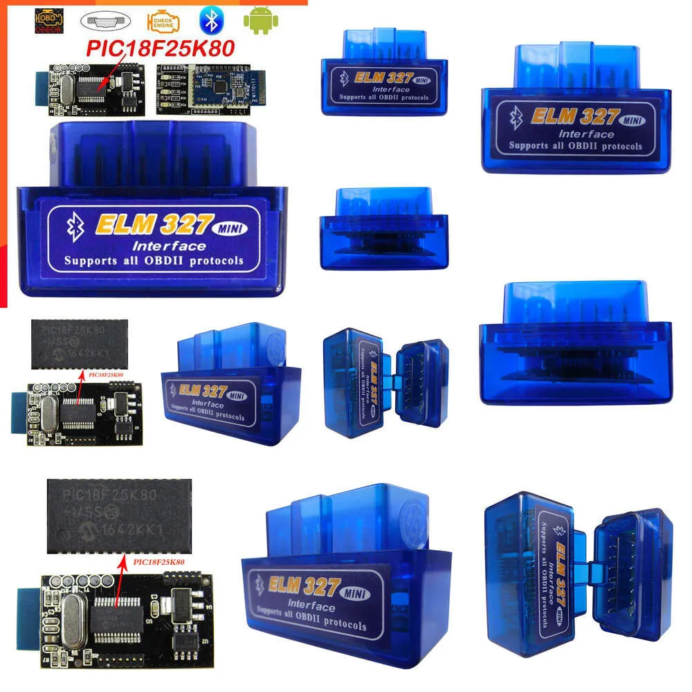 2024 2024 Super mini elm327 Bluetooth obd2 v1.5 ELM 327 V 1,5 OBD 2 Автоматическое диагностическое сканер для Car ELM-327 OBDII-код диагностики