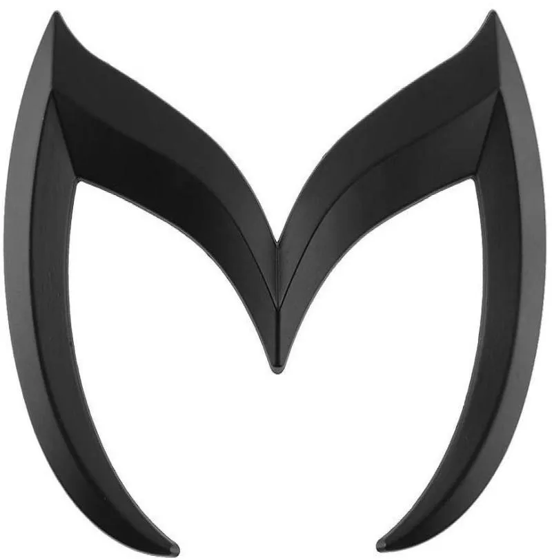 Emblème de la voiture pour Mazda Metal Evil 039M039 Badge de badge arrière Emblem 3 5 6 M3 M5 M6 Silver noir mat Mat7732722