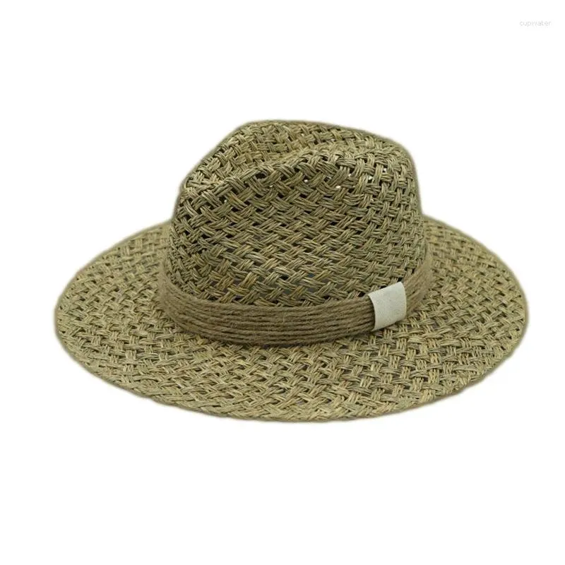 Berets Fashion Summer Panama Jazz Fedora Hat Designer Outdoor Leisure Beach Hoogwaardige Sombrero Mujer Playa