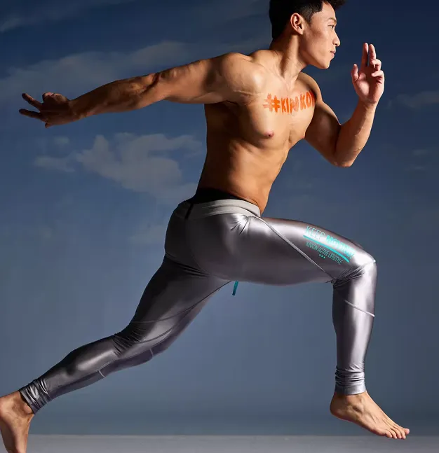 Pantaloni Sportivi Uomo 3D Running Leggings Uomo DaobaMEN Per Allenamento - Running, Palestra, Bodybuilding, Tessuto Elasticizzato Pantaloni Corsa Uomo Invernali