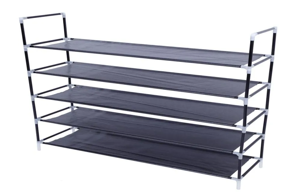 5 Tier Shoes Rack Stand Storage Organizer Nonwoven Fabric Helf med Holder Stapelbar garderobsfartyg från USA2129680