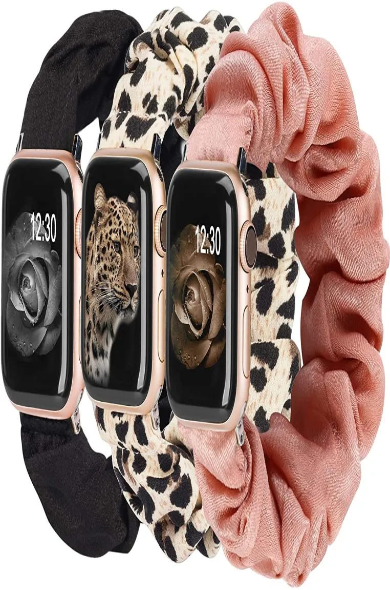 IWATCH 7 6 5 4 3 2 1 SE1238596付きApple Scrunchie Elastic Watch Band Strap