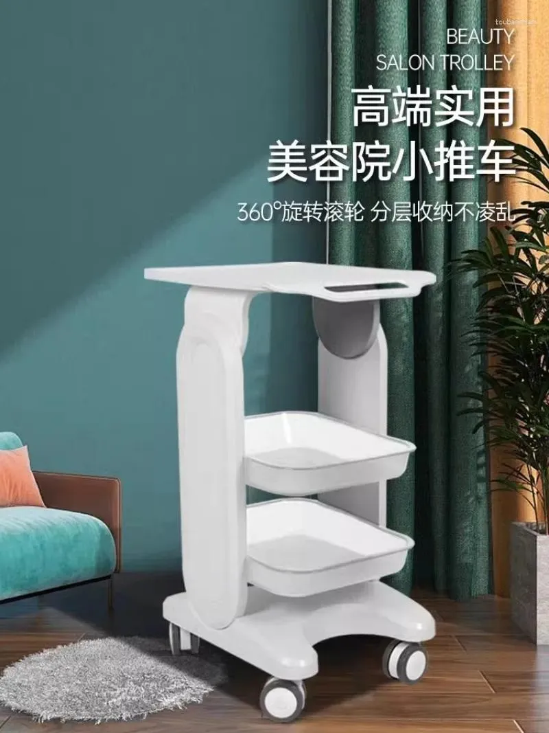 Cuisine Storage Desktop Beauty Instrument Salon Cart spécial Small Bubble Base Base Bracket Mobile Tool Car Shelf