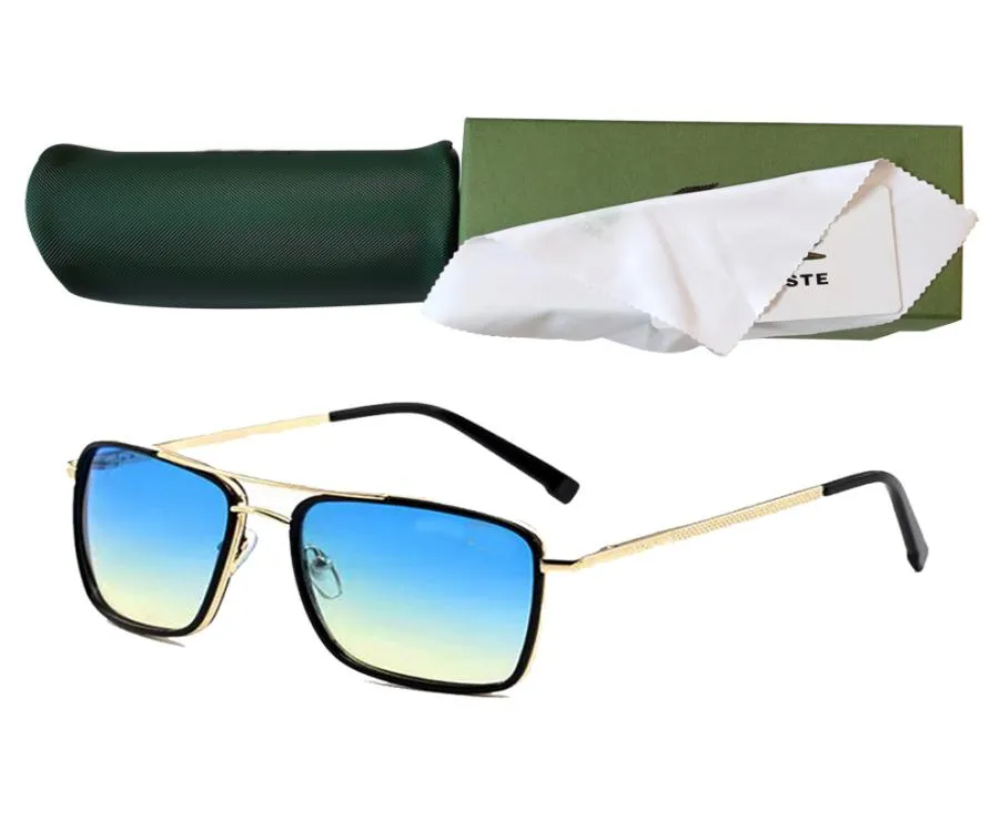Retro Polariserad lyx Mens Designer Solglasögon Rimless Gold Plated Square Frame Sun Glasses Fashion Eyewear With Case 1384829515