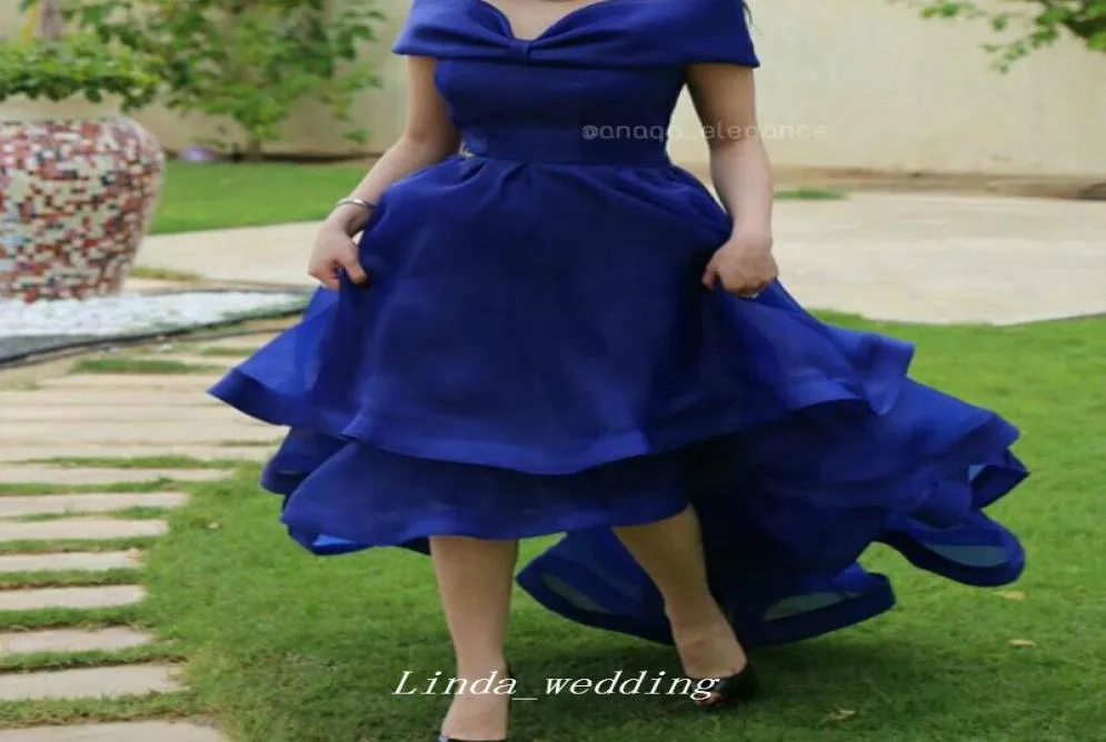 Nouvelle arrivée robe de soirée arabie saoudite verte Royal Blue Low Formal Pageant Robe Party Made Made Plus Size9496497