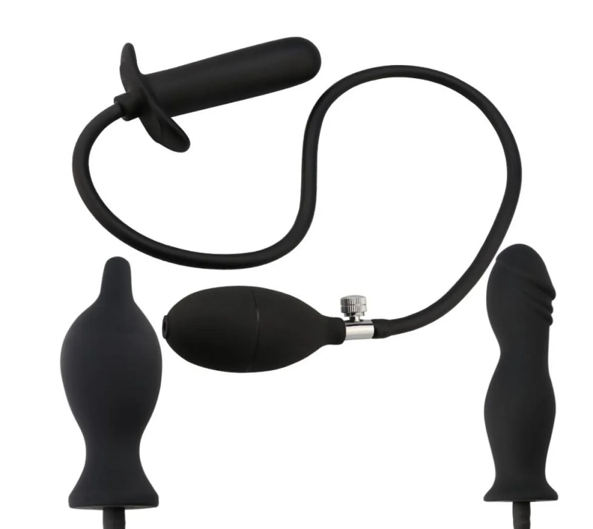 Bouchon anal en silicone surdimensionné gonfle les boutons de dilator extensible à grande pompe à air rempli de pompes pour femmes gays 2107202990178