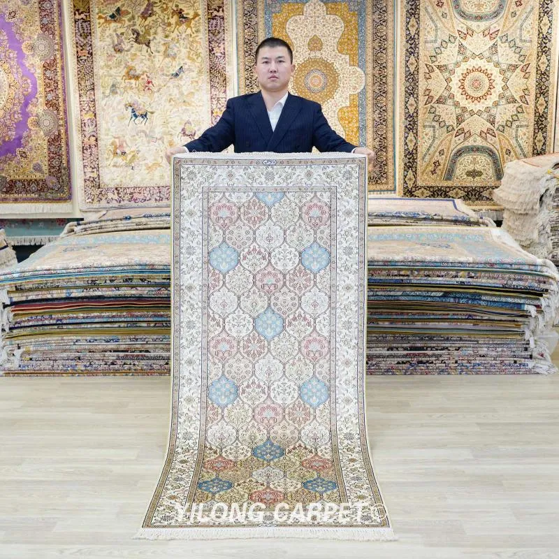 Tappeti 2,5'x6 'tabriz tappeto di seta mopetta a mano un tappeto orientale (HF003)