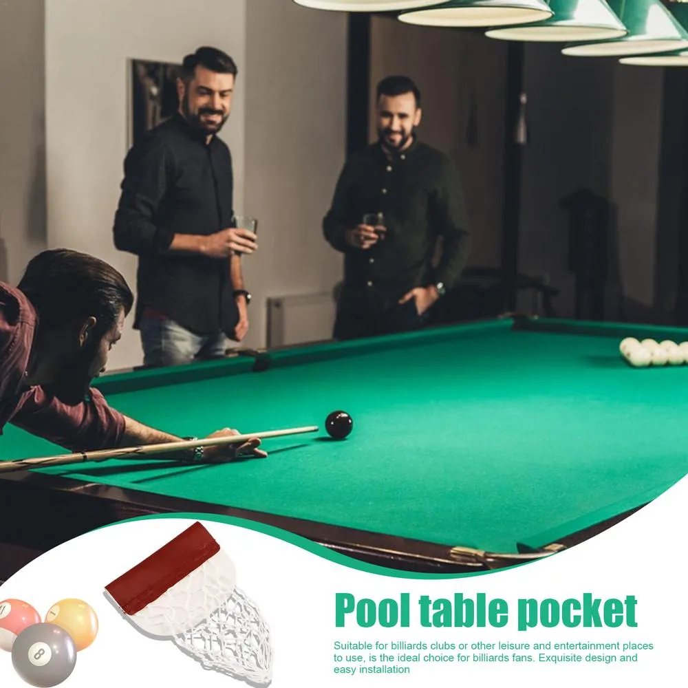 Pool Table Inner Pockets Leather Pool Table Pockets with Brush - Durable Replacements for ...