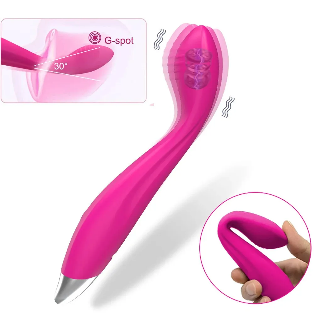 10 modos G Spot Finger Vibrator Mujeres Orgasmo rápido de pezón Femenino Estimulador de clítoris Massager Massager Sexy Toys Juego de adultos 240412