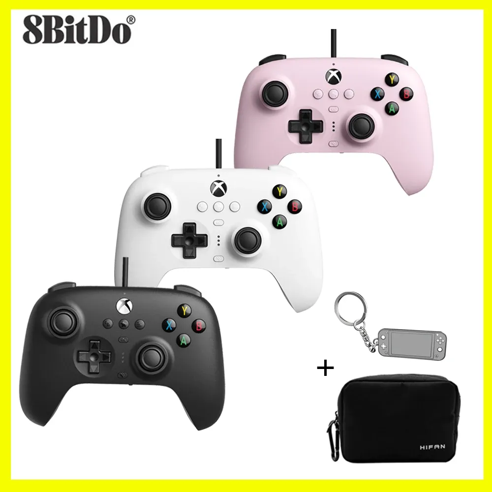 GamePads 8Bitdo Ultimate Wired Game Controller med Joystick för Xbox Series/Xbox One/Series S/X/GamePad för Microsoft Windows 10 11