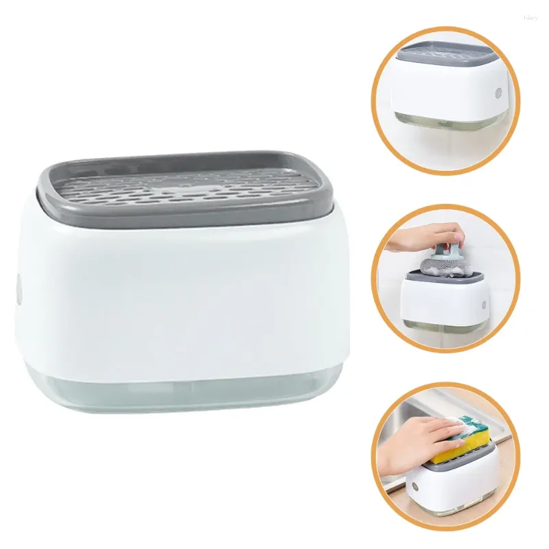 Dispensador de jabón líquido Sponge Sponge Kitchen Cup Bishow Fregadero Detergente de plástico