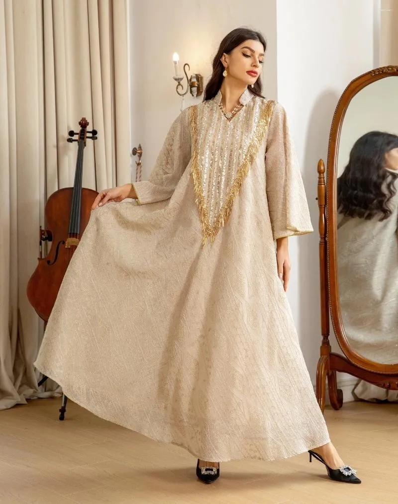 Ethnic Clothing Abayas For Women Dubai Luxury Ramadan Muslim Fashion Dress Sequins Caftan Marocain Wedding Party Occasions Long Dresses