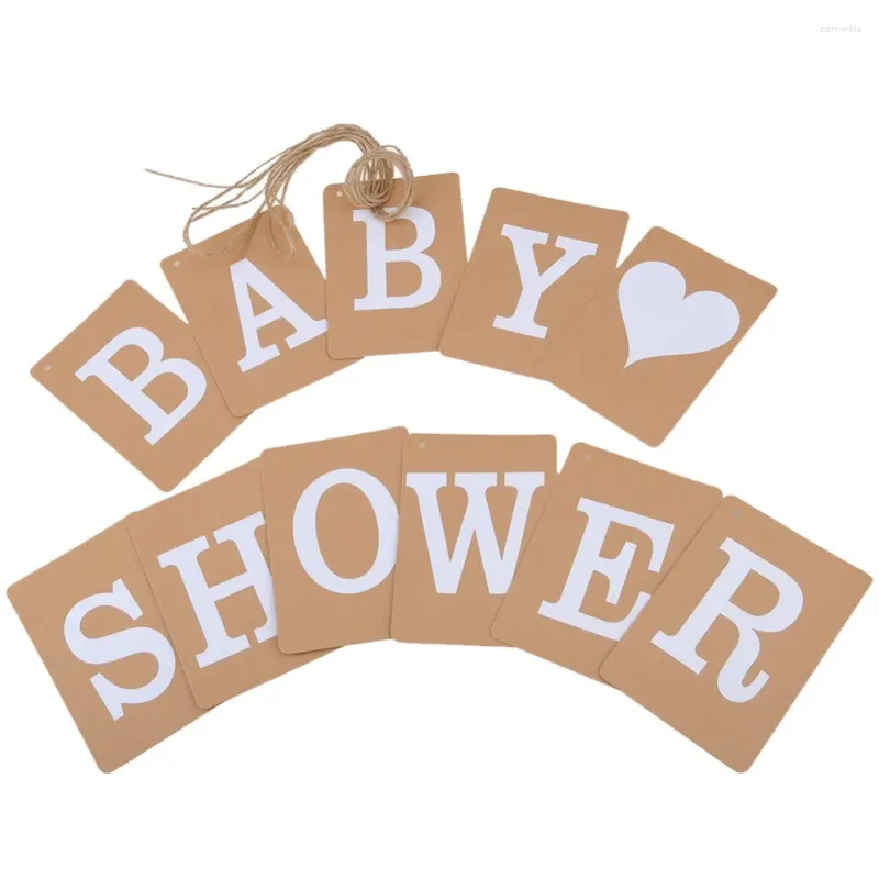 Décoration de fête "Baby Shower" Papier Banner suspendu Po Props Butin avec une forme de cœur pour les décorations