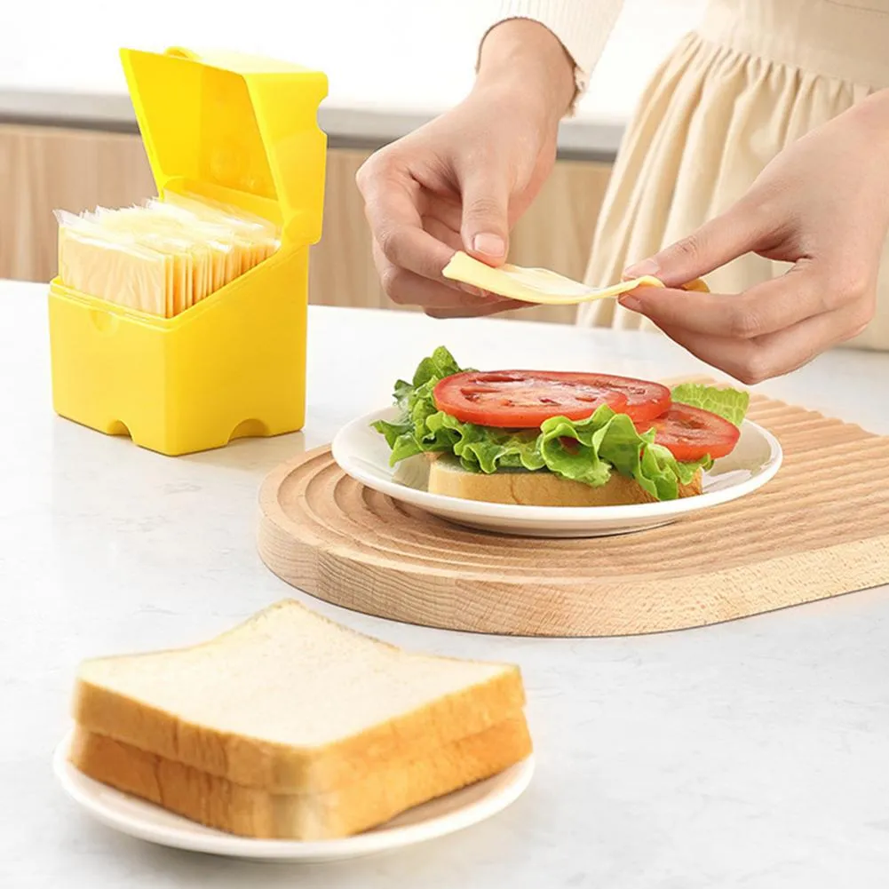 Easy-Clean Cheese Crisper: Plastic Cheese Slicer Container for ...