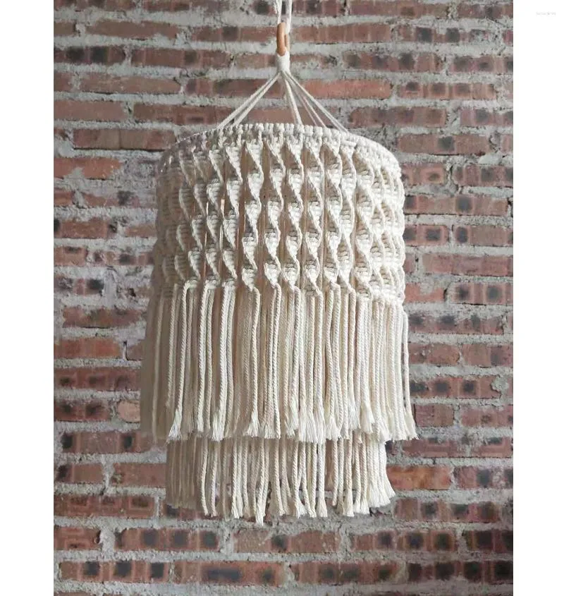 Tapissries Home Decoration Bedroom Lampshade Cotton 30 40 Chandelier Shade Light Cover Boho Tapestry Handvävd kreativ