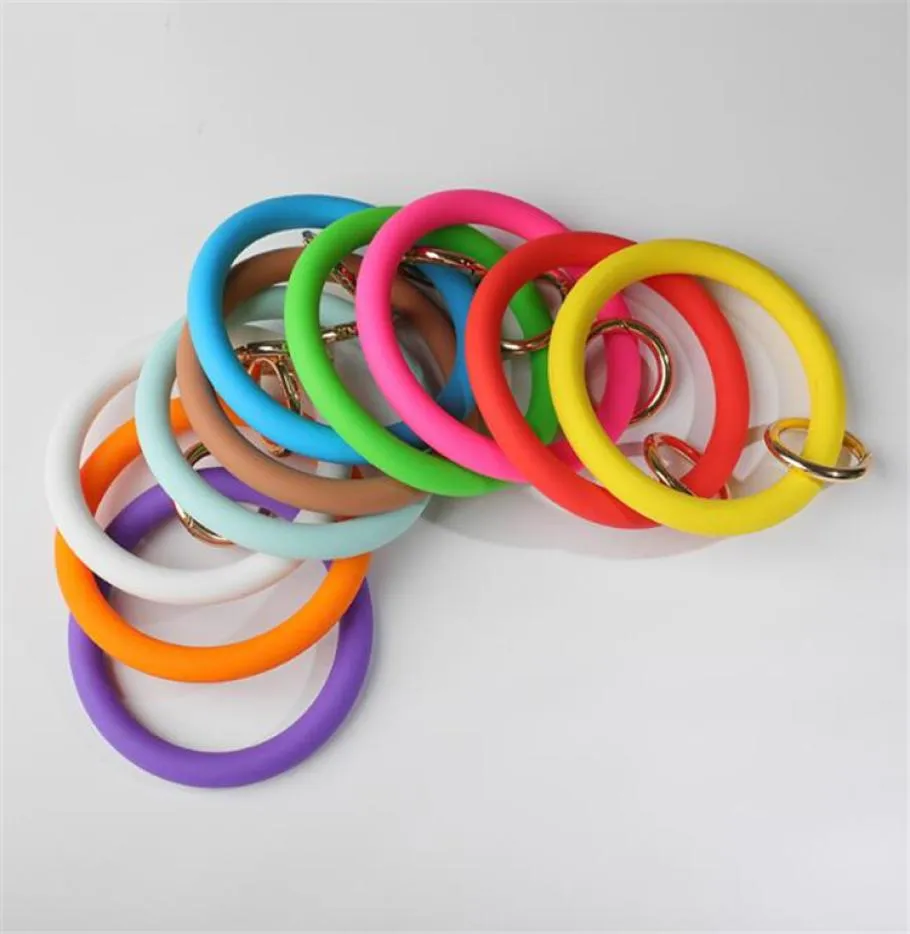 Bracelet en silicone bracelet en silicone bracelet key anneau bracelet bracelet rond Holder sportif sportif girls give bijourie de mode fj8598632156