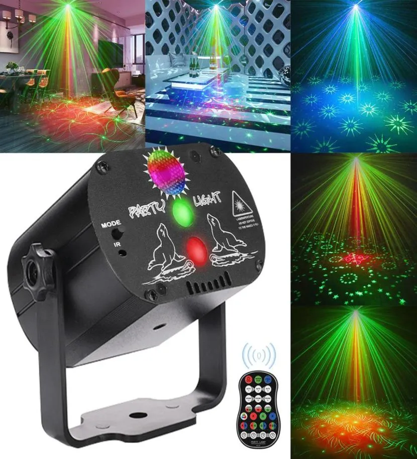 Mini RGB Disco Light DJ LED LED Laser Stage Projector Red Blue Green Lampada USB Refarinabile Registrabile di compleanno DJ Lampada 8057076