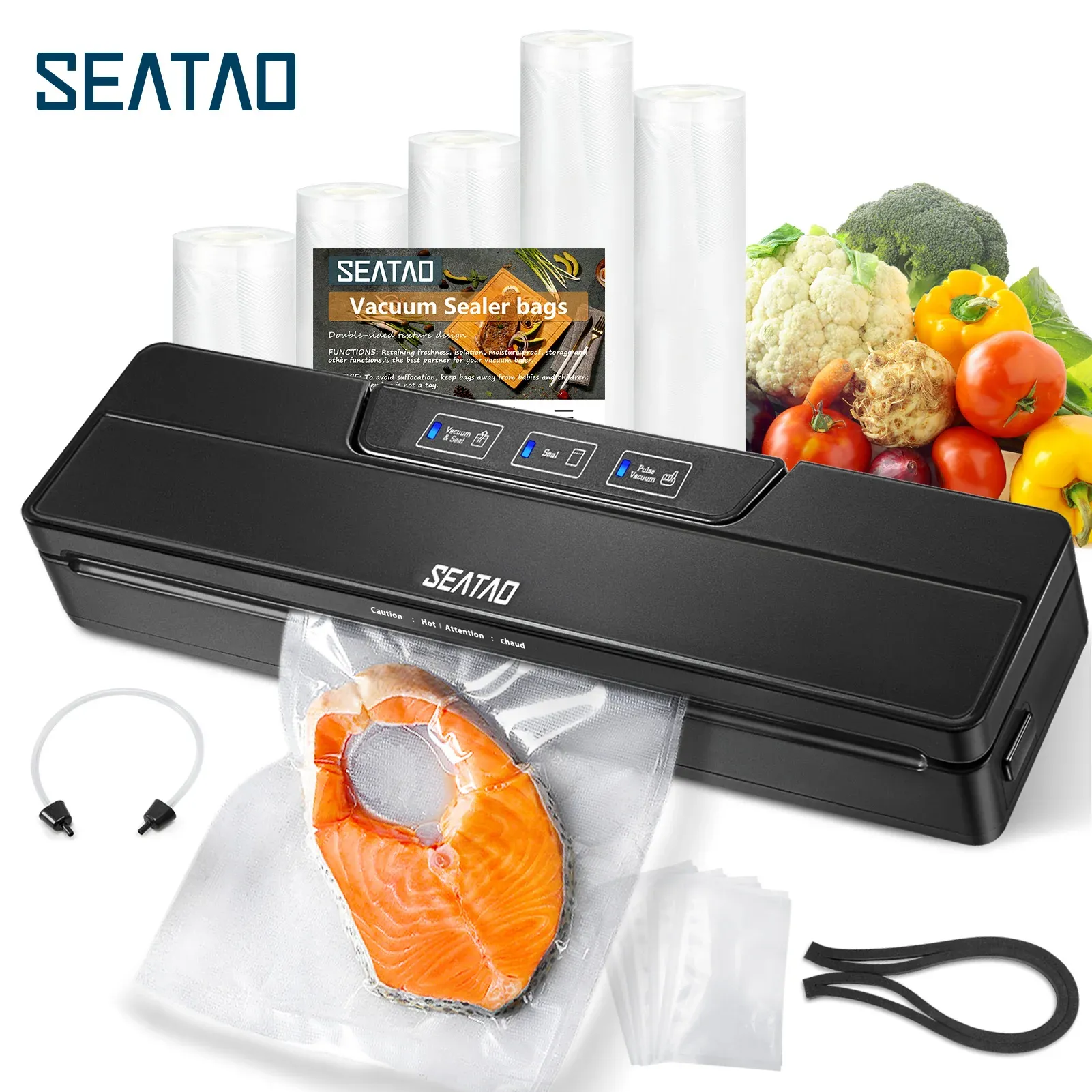 Machine Seatao VM1000 Meilleur scellant à vide alimentaire Automatique Automatique ménage de scellant à vide alimentaire Auto