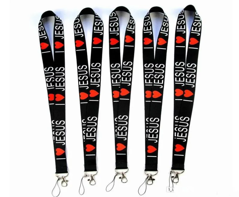 J'adore Jésus Styles Neck Lanyard pour mp34 Carte d'identité de téléphone portable STACTES CLÉS CLIE