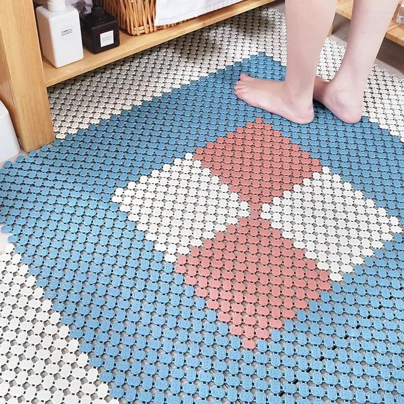 Carpets DIY Household Bathroom Anti-slip Mat Simple Hollow Waterproof Adjustable Shower Floor Moderne Home Dekoration