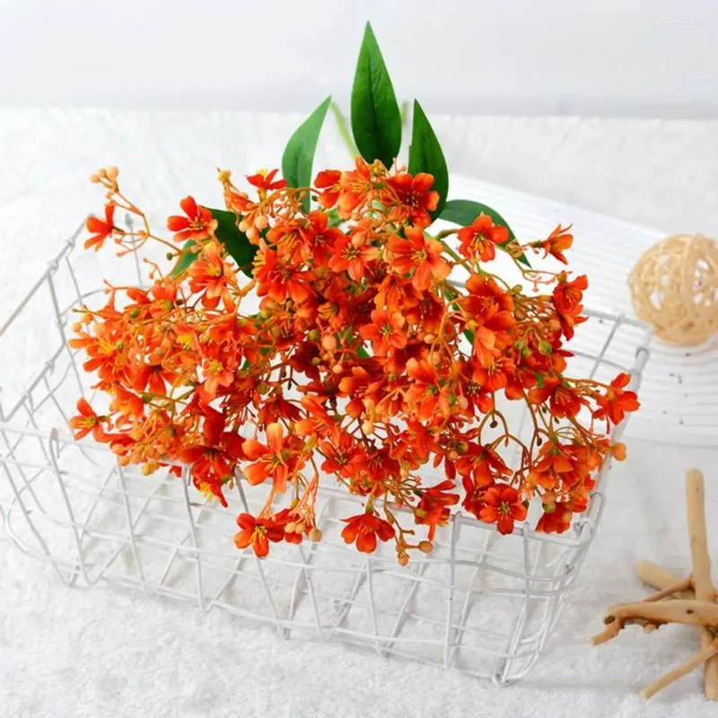 Fleurs décoratives de simulation artificielle réutilisable décoration de fleurs branche avec feuilles pour le mariage à la maison 39 intérieur